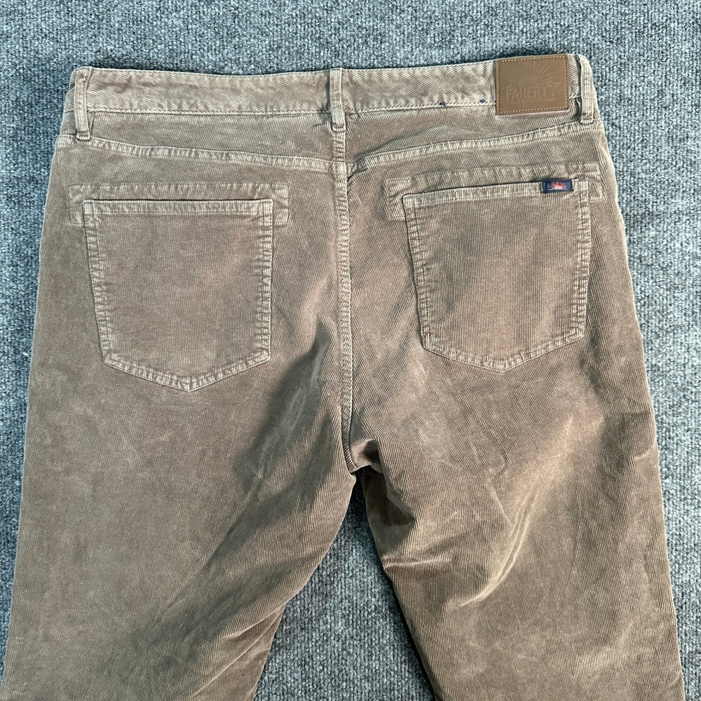 Faherty Brand Men's Brown Corduroy Pants Organic Cotton Blend Size 33x32 - Picture 10 of 11